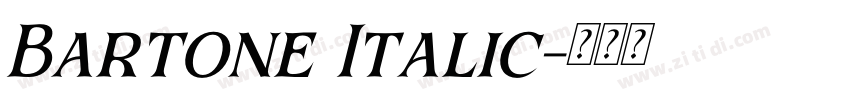 Bartone Italic字体转换